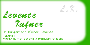 levente kufner business card